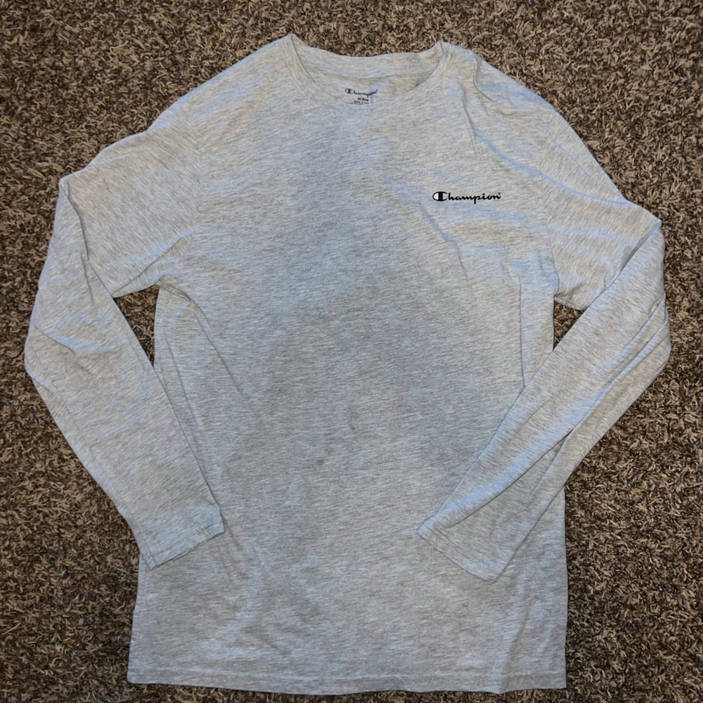 Champion Men's Gray Long Sleeve Shirt